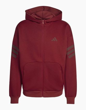 adidas Mens M Fi 3s FulL-Zip - Active Maroon - Size: 36