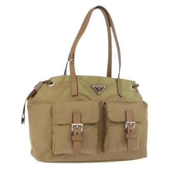 Prada Pre-owned Shoulder Bags, female, Green, Size: ONE SIZE Pre-owned Vintage Hand Bag