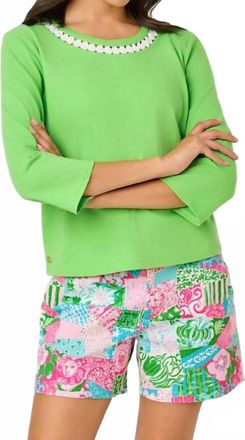 Lilly Pulitzer Callahan Mid-Rise Short In Crazy Quilt