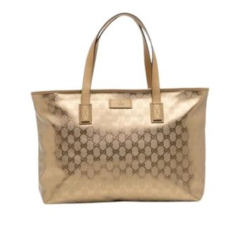 Gucci Pre-owned Tote Bags, female, Yellow, Size: ONE SIZE Pre-owned Canvas Tote Bag