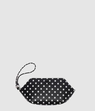 Ganni Pochette de Maquillage Bou Make Up Pouch Printed Black