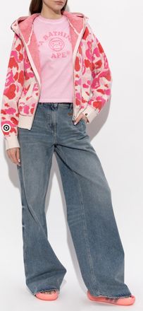 A Bathing Ape T-shirt With Logo, Womens, Pink