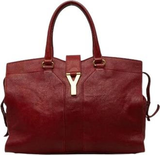 Saint Laurent Pre-owned Cabas Chyc Leren Handtas - Dames - Vintage Shopper - Rood - ONE Size - Leer - Vintage