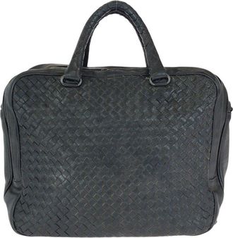 Bottega Veneta Black Calfskin Briefcase (Authentic Pre-Loved)