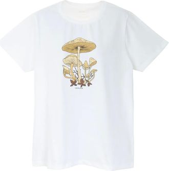 Isolda T-shirt met paddenstoelprint - Wit
