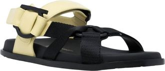 Ferragamo Womens Gancini Touch-Strap Sandals In Black/yellow