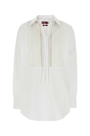 Gucci Womens White Poplin Oversize Shirt Cotton - Size EU 38 (Womens)
