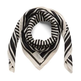Part Two Sciarpa in Cotone a Righe Nere - - Accessories - Donna - Multicolore - ONE SIZE
