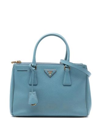 Prada 2010-2025 Small Saffiano Lux Galleria Double Zip satchel - Blue