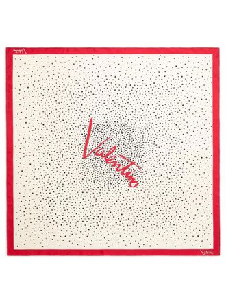 Valentino Garavani White Vanilla Graphic Scarf