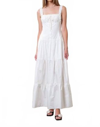 Moon River Sadie Maxi Dress In White