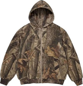 SUPREME FW26 Reversible Work Zip Up Hooded Sweatshirt Realtree Hardwoods Camo SUP-FW26-093-HMO