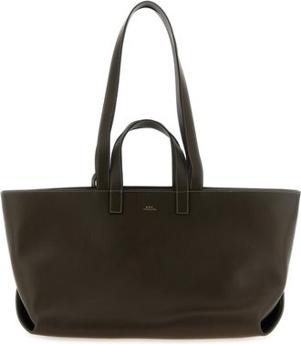 A.P.C. Brown Le Drummer Large Tote