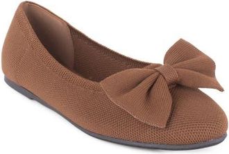 Elie Tahari Casablanca Bow Flat in Brown at Nordstrom, Size 5.5
