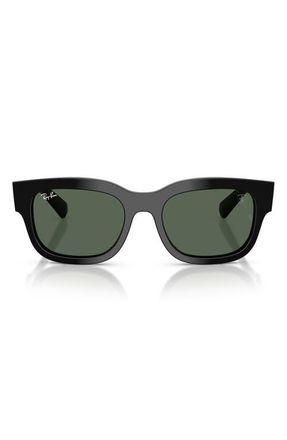 Ray-Ban 53mm Ferrari Square Sunglasses in Black /Dark Green at Nordstrom