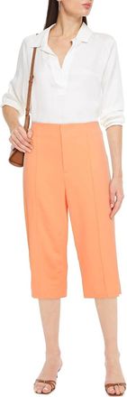 Alice & Olivia Dylan Wide Leg Cropped Pants In Salmon Pink