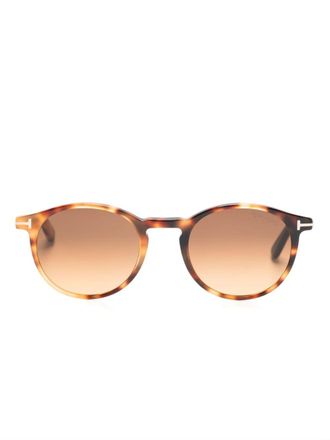 Tom Ford Eyewear Occhiali da sole tondi Andrea - Marrone