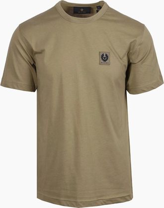 Belstaff Mens BELSTAFF SHORT SLEEVED T-SHIRT FATIGUE GREEN - Tan - Size: 44