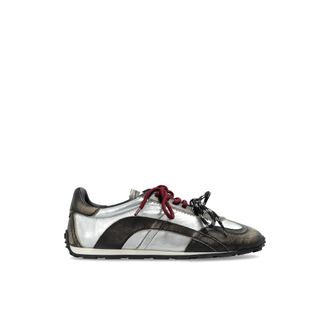 Dsquared2 Schoenen, Dames, Grijs, 37 1/2 EU, Leer, Dc-642 Sneakers