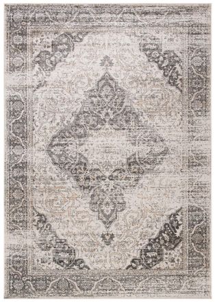 Safavieh Alfombra transicional de viscosa blanco/beige, 122 x 183 cm