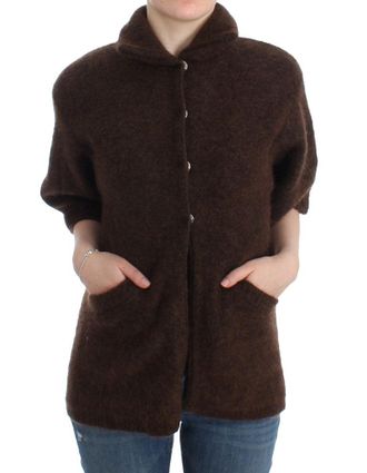 Roberto Cavalli Unisex Brown Mohair Knitted Cardigan