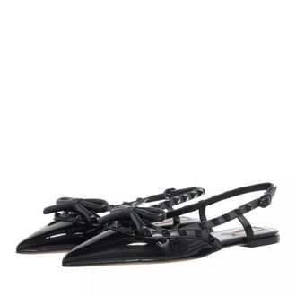 Valentino Garavani Loafer - Rockstud Bow T.05 Ballerina - Gr. 36 (EU) - in Schwarz - f&uuml;r Damen