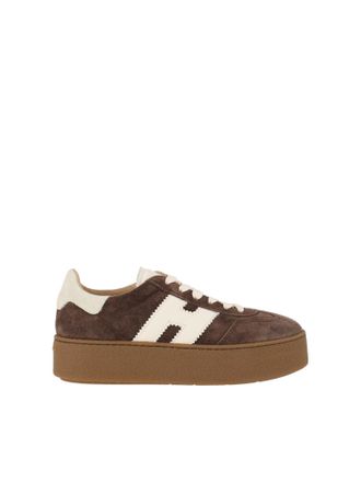 Hogan Brown Suede H698 Low-Top Sneakers
