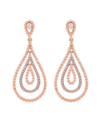 Diana M. Jewels Fine Jewelry 14K Rose Gold 0.28 ct. tw. Diamond Earrings