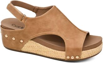 Corkys Footwear Womens Volta Wedge Sandal In Caramel Combo