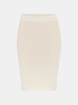 Guess Marti Pencil Sweater Rok - Dames - Kokerrokken - Beige - M - Polyester - Rokken