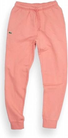 Lacoste Mens Sport Jogger Tapered Fit Fleece Sweatpants In Peach