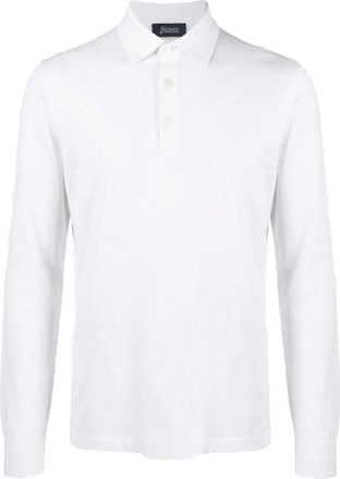 Herno Long Sleeve Polo Shirt - male - Herno - Polo Shirts - White - 3XL - Tops