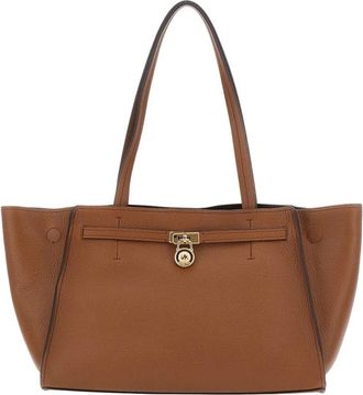Michael Kors Tassen, Dames, Bruin, ONE Size, Leer, Hamilton Moderne Large East-West Fold Tote