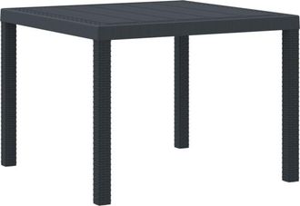 vidaXL Mesa de Jardín Antracita 100 x 100 x 73 cm ratán sintético Vidaxl