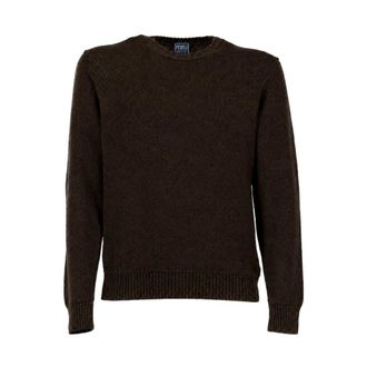 Fedeli Argentina Merinos Light Fast Jersey Cuello Redondo - Knitwear - Hombre - Marr&oacute;n - 2XL