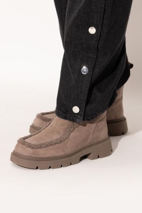 INUIKII Biker Suede Snow Boots, Womens, Beige