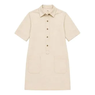 A.P.C. Courte Manches Longues Dress - female - A.P.C. - Short Dresses - Beige - XS - Dresses