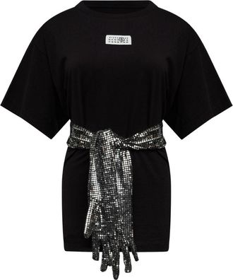 Maison Margiela Baumwoll-T-Shirt mit Handschuhen