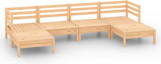 vidaXL Juego De Muebles De Jard&iacute;n 6 Piezas Madera Maciza De Pino Vidaxl