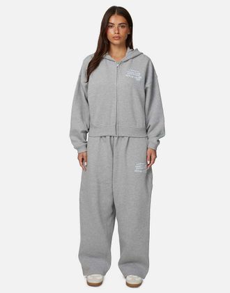 Good For Nothing Joggers ampi grigi con logo ricamato-Grigio