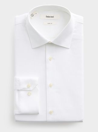 Selected Mens Solid performance shirt Slim fit
