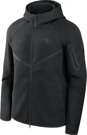 Nike San Francisco 49ers Top Billing Tech Fleece Windrunner Nike Mens NFL Full-Zip Hooded Jacket in Black | 05L4912Z9B-R3D