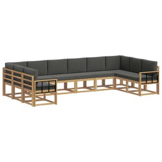vidaXL Conjunto De Sof&aacute;s De Exterior 10 Pcs Blanco Y Antracita Vidaxl