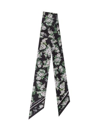Dolce & Gabbana Black Floral Printed Bandana Scarf