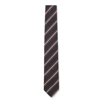 BOSS Silk-blend tie with diagonal stripes