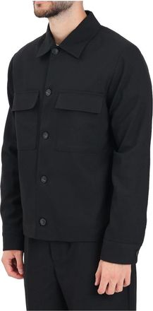 Selected Jassen, Heren, Zwart, M, Wol, Shirt