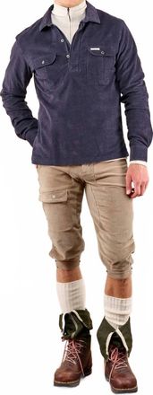Amundsen & Scott Ranger Velvet Shirt In Navy