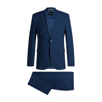 HUGO BOSS Kostuums, Heren, Blauw, M, Wol, Houston Pak