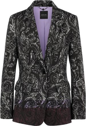 Marc Cain Geklede Longline Blazer - Dames - Blazers - Zwart - XS - Leer - Jassen