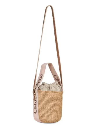 Chlo&eacute; Womens Paper Basket Shoulder Bag Beige